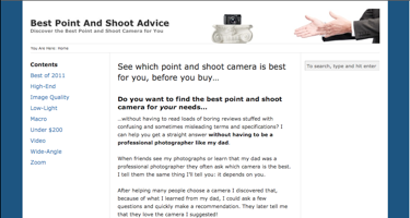 Best Point And Shoot Advice Home Page